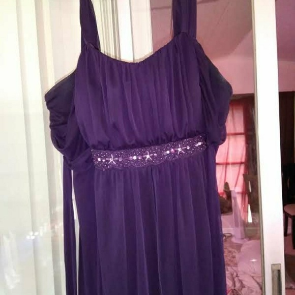 purple dress size 22